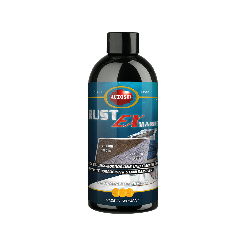The rust remover removes rust from heavily corroded metal objects and restores the natural protection of the metal.